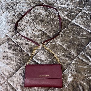 Michael Kors burgundy small crossbody